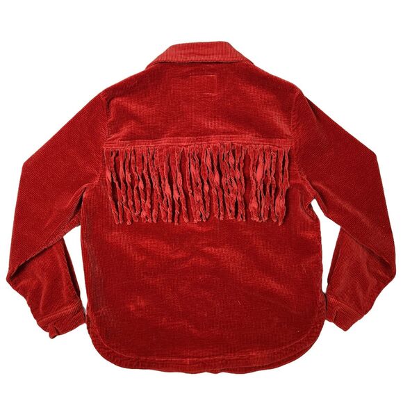 Judy Blue Corduroy Jacket Womens L Boho Western Tasseled Cowgirl ButtonUp Hippie - Picture 3 of 14